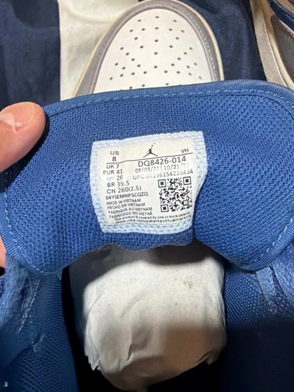 Jordan 1 Mid Cement True Blue
